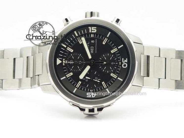 MIROTIME 0211 Classic Aquatimer Chrono IW376803 V6F 1:1 Best Edition Black Dial On SS Bracelet A 7361